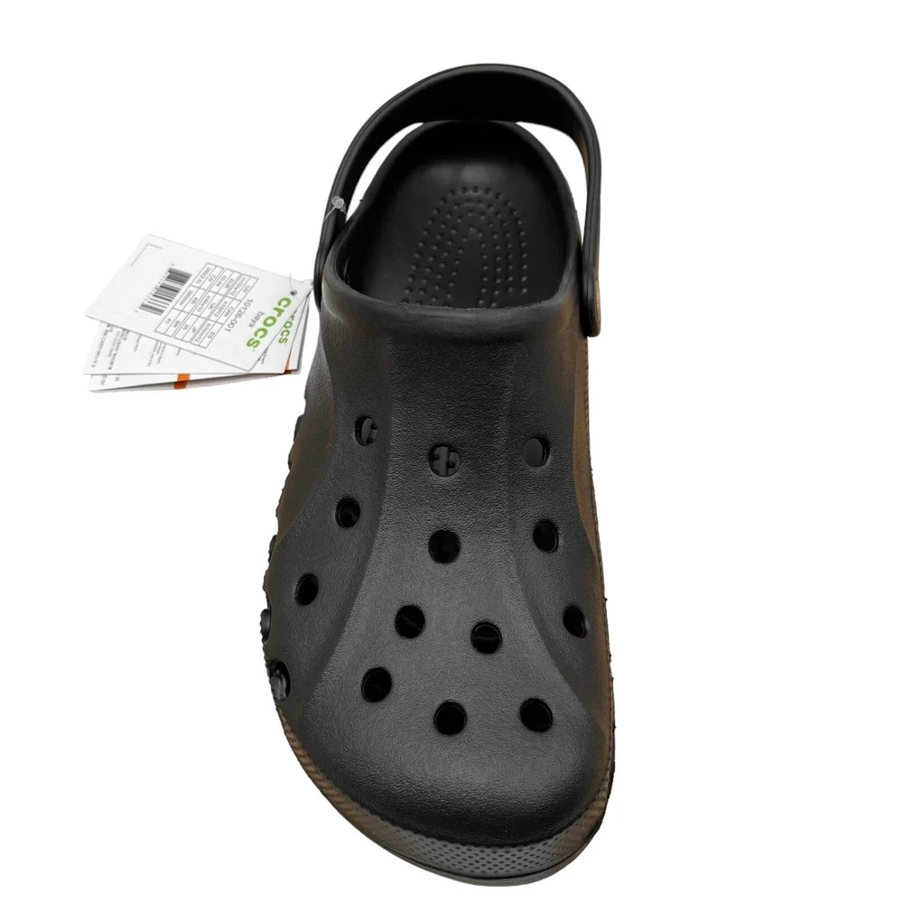 Crocs Baya Mens Slip on Clogs Size 11 Black Water Friendly Lightweight Comfort